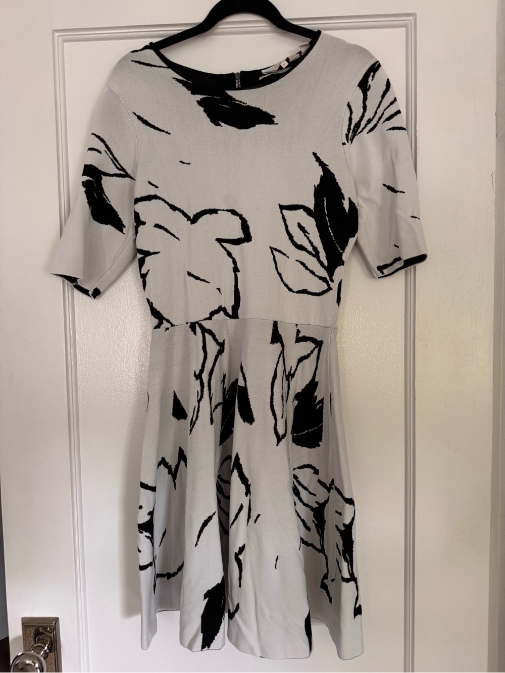 Ted Baker Black & White Floral Midi Dress